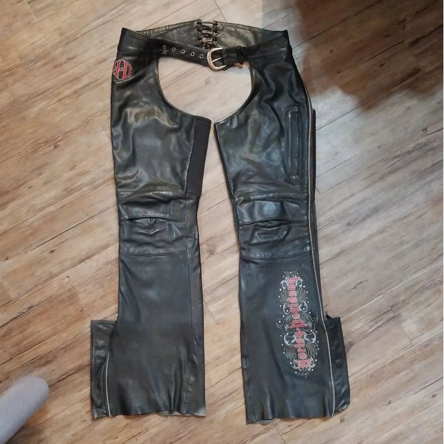 HARLEY DAVIDSON Riding Leather CHAPS | 31274 | Size: Thigh 20