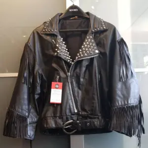 UNBRANDED 90s Biker Classic Fashion Leather JACKET | 34788